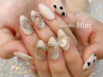 ハートラインストーン♪