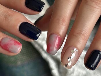 ネイルズカフェアン 飾磨店(nails cafe an)/hand : 4本アート ¥6600