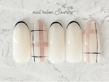 スリール(Sourire)/大人チェックネイル