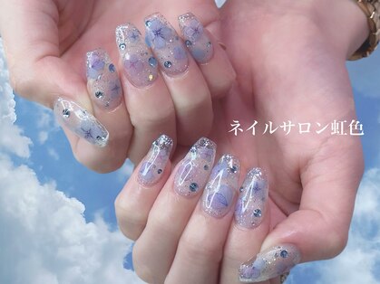 ネイルサロン 虹色の写真