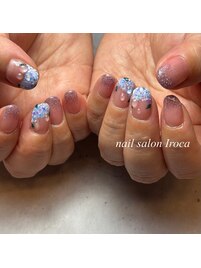 水滴紫陽花アート☆