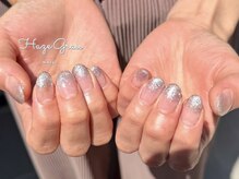 ハズグラスネイル(Haze Grass nail)/ラメグラデーション