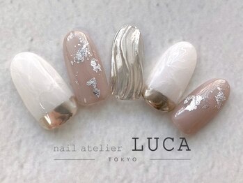 ネイルアトリエルカ(nail atelier LUCA)/YM-14 大理石×うねうねネイル