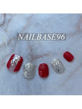 ネイルベースキュウロク(NAILBASE96)/3月フット定額デザイン