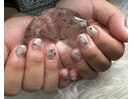 フラワーネイル/ミラーアート