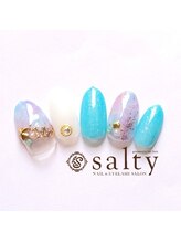 ネイルアンドアイラッシュサロン ソルティ 寺田町(salty)/ラグーンネイル