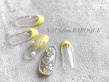 ネイルサロン バロック(Nail Salon BAROQUE)/フレンチ＋オーロラストーン