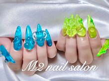 エムズ ネイルサロン(M2)/クリアネオン瑠璃カラー