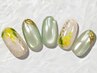 【ケア込】季節のフラワーネイル＜ミモザ＞ ￥6000