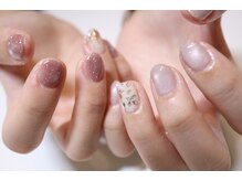 ディーエムジーネイル(DMG nail)/紫陽花×傘アート