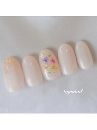 スプリングフラワーネイル