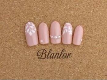 ブランロール 中目黒店(Blanl'or)/手書きレースネイル　￥7400
