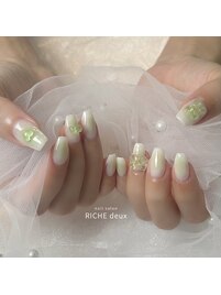 推しカラーチークネイル