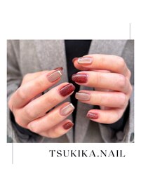 秋カラー4本アート