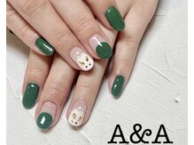 アイラッシュサロン エーアンドエー(eyelash salon A&A)/ワンカラー×うさぎアート