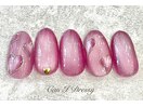 ぷっくりハートネイル￥8000