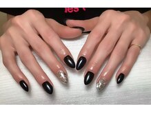ウィルネイル 二子新地店(Wilu nail)/ブラック×埋め尽くしネイル