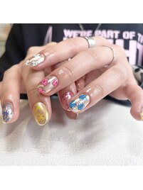 150min　色鉛筆アートネイル