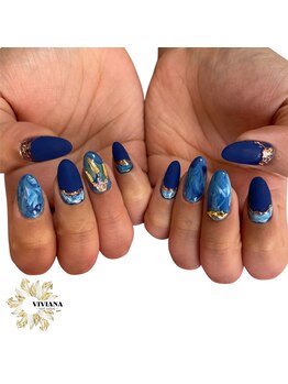 マット×ツヤマーブル