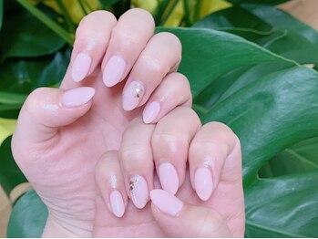 ピンクのシェルネイル☆彡