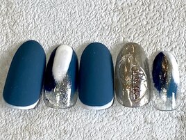 秋冬ニュアンスネイル