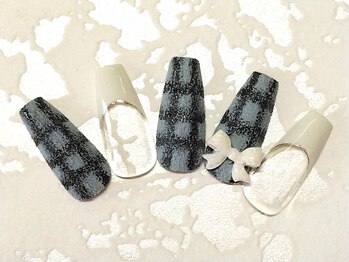 仙殊/チェックネイル