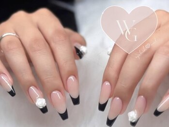 ♯黒フレンチ ♯バラ