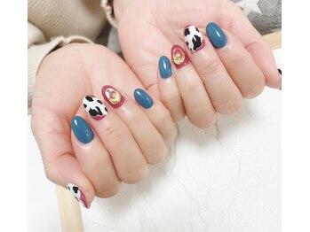 08ネイル(08 nail＆school)/ダルメシアンネイル☆