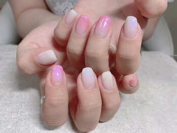 ラドール(La Dhole)/白×ピンク グラデーション