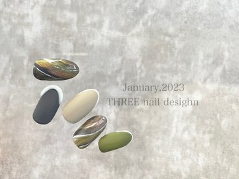 スリー(THREE)/January 2023/nail desing
