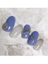 シルバーアクセ風ネイル