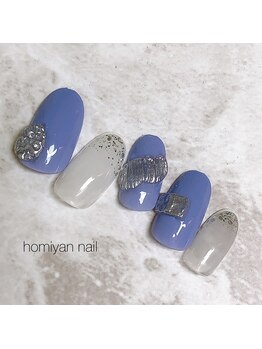 ホミヤンネイル(homiyan nail)/シルバーアクセ風ネイル