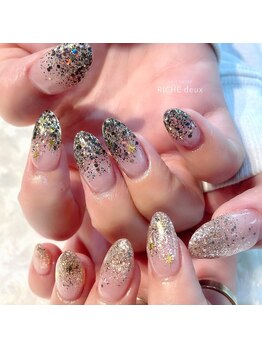 リッシュ ドゥ(RICHE deux)/アシンメトリーラメネイル♪