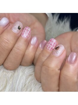 アオマリー(Aomalie)/ピンクツィードネイル ¥11,000