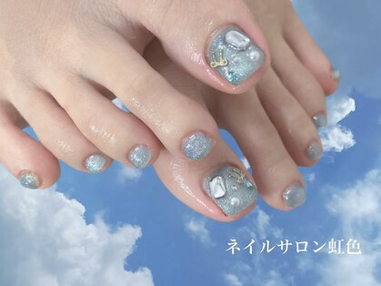 ネイルサロン 虹色の写真