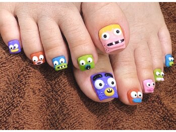 ヘレンネイル(HELEN NAIL)の写真/【フットワンカラー¥3,980】韓国風トレンド♪大人可愛いデザインも!足元まで幅広く♪季節限定デザイン◎