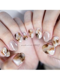 カフェラッテニュアンスネイル