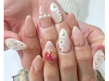ネイルサロン ティディ(TIDY)/フラワードームネイル¥8500