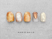 マリー ネイルズ いわきラトブ店(MARIE NAILS)/定額6,600円税込 オレンジ1111a