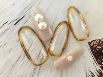 ネイリックス 栄ガスビル(NAILX)/今秋の流行☆囲みべっ甲ネイル