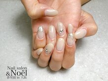 ノエル(Noel)/ホワイト×シルバーラメネイル