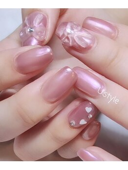 ユーズスタイル(U’style)/ピンクオーロラデザインネイル