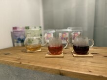 施術後にはハーブティー、ゆず茶もサービスしております。