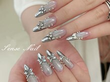 センスネイル(Sense Nail)/シルバーリボンミラーフレンチ