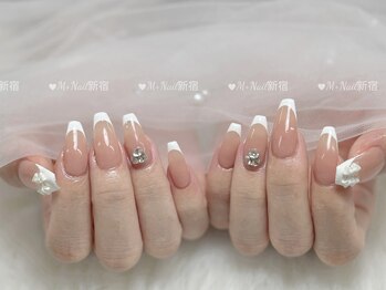 エムプラスネイル 新宿(M+Nail)/長さ出し★フレンチ