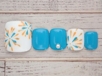 夏 花火 フットネイル Pg ワンネイル One Nail のフォトギャラリー ホットペッパービューティー