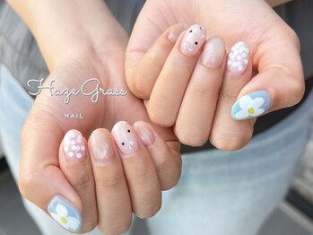 ハズグラスネイル(Haze Grass nail)/5月定額デザイン