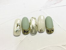 ネイルアンドまつげ リュフェール 五反田(Nail Lufaire)/カーキゴールド