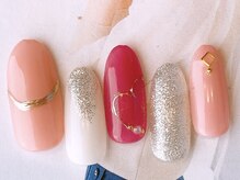 ネイルサロンフォーユー(for u)/ハートミラーネイル￥6980