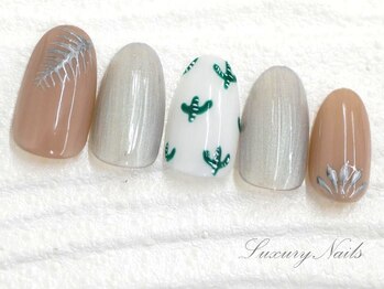 ラグジュアリーネイルズ アカバネ(Luxury Nails Akabane)/ポイント*サボテンNail